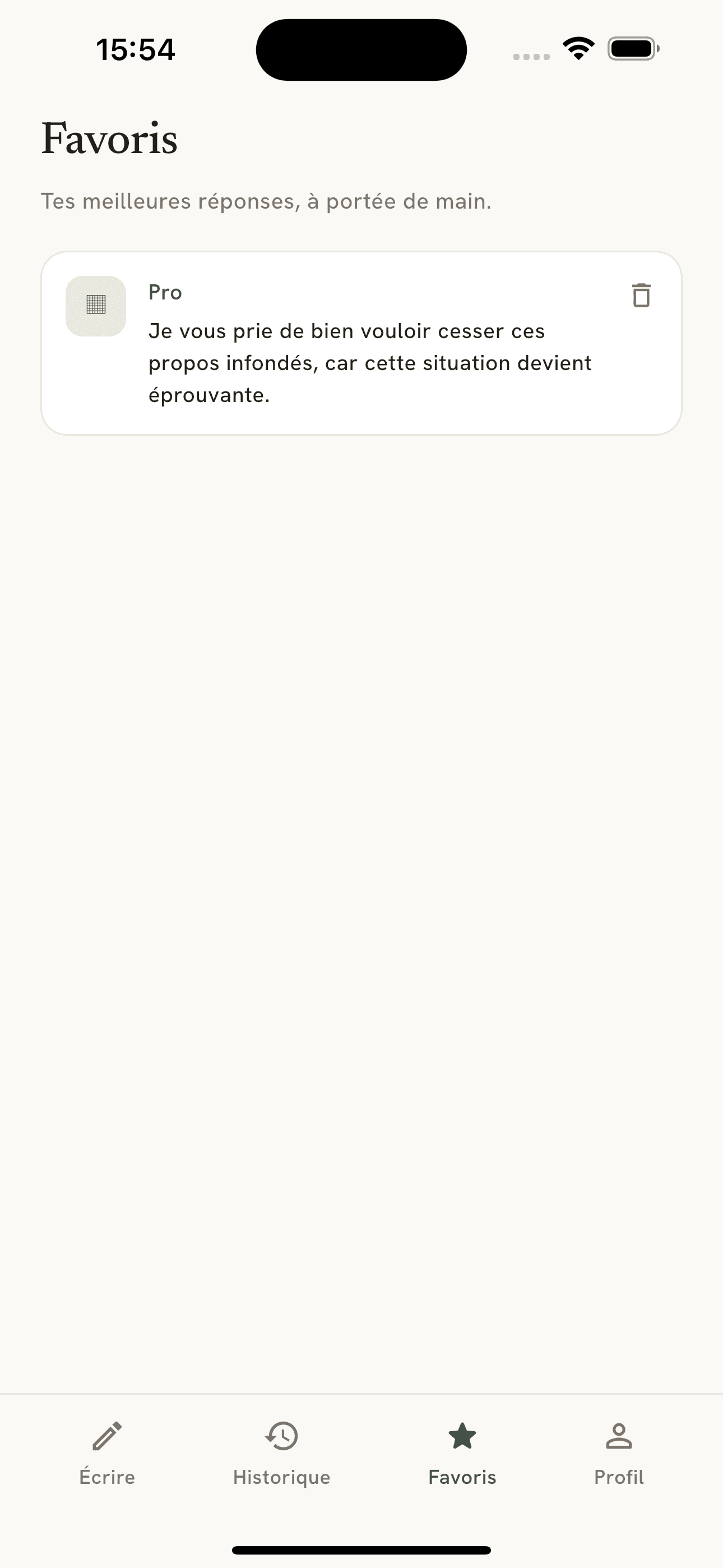 Tes meilleures réponses, à portée de pouce.